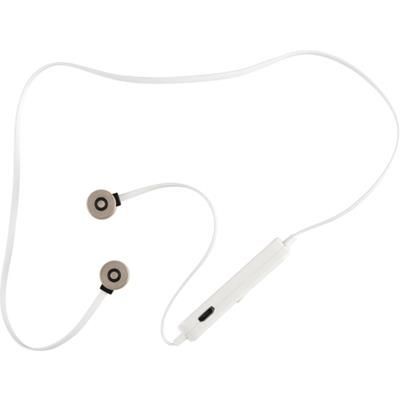 Branded Promotional CORDLESS EARPHONES in White Earphones From Concept Incentives.