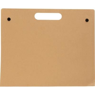 Branded Promotional CARDBOARD CARD WRITING FOLDER in Black Document Wallet From Concept Incentives.