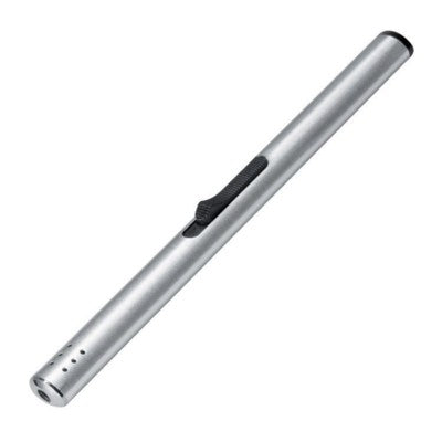 Branded Promotional SLIM METAL ELECTRONIC LIGHTER in Grey Lighter From Concept Incentives.