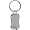 Branded Promotional ELONGATED METAL KEYRING in Silver Keyring From Concept Incentives.