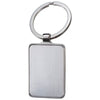 Branded Promotional FLINT RECTANGULAR METAL KEYRING in Silver Keyring From Concept Incentives.