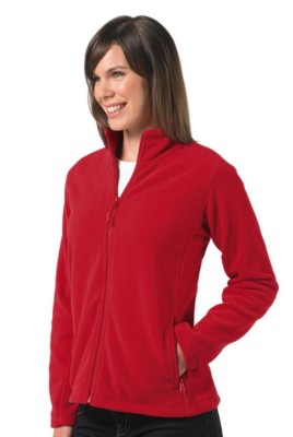 Branded Promotional JERZEES COLOURS LADIES FULL ZIP OUTDOOR FLEECE JACKET Fleece From Concept Incentives.