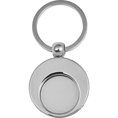 Branded Promotional METAL KEY HOLDER KEYRING with Shopping Cart Coin Keyring From Concept Incentives.