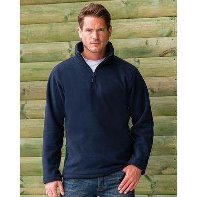 Branded Promotional RUSSELL QUARTER ZIP ARTIC FLEECE Fleece From Concept Incentives.