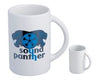 Branded Promotional STRAIGHT CERAMIC POTTERY COFFEE MUG in White Mug From Concept Incentives.