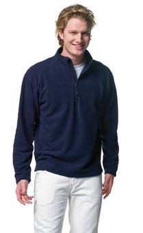 Branded Promotional JERZEES ZIP NECK MICRO FLEECE Fleece From Concept Incentives.