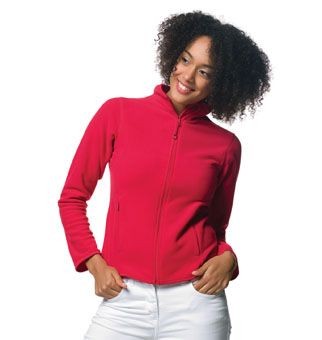 Branded Promotional JERZEES LADIES MICRO FLEECE JACKET Fleece From Concept Incentives.