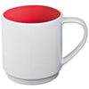 Branded Promotional CERAMIC POTTERY MUG in Red Mug From Concept Incentives.