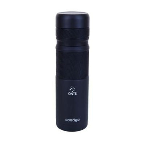 Branded Promotional CONTIGO¬Æ THERMAL INSULATED BOTTLE 740 ML THERMO BOTTLE in Black Travel Mug From Concept Incentives.