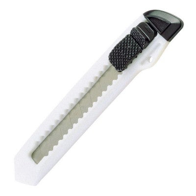 Branded Promotional CUTTER KNIFE with Removable Blade in White Knife From Concept Incentives.