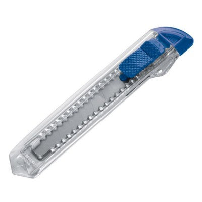 Branded Promotional CUTTER with Removable Blade in Blue Knife From Concept Incentives.