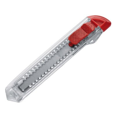 Branded Promotional CUTTER with Removable Blade in Red Knife From Concept Incentives.