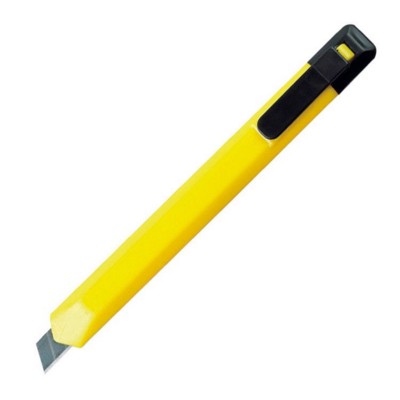 Branded Promotional CUTTER with Removable Blade in Yellow Knife From Concept Incentives.