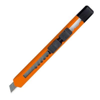 Branded Promotional CUTTER with Removable Blade in Orange Knife From Concept Incentives.