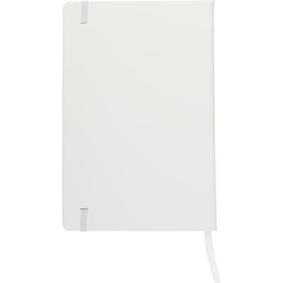 Branded Promotional WHITE PU NOTE BOOK Jotter From Concept Incentives.
