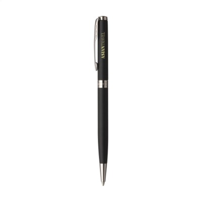 Branded Promotional PARKER SONNET SLIM PEN in Black & Silver Pen From Concept Incentives.