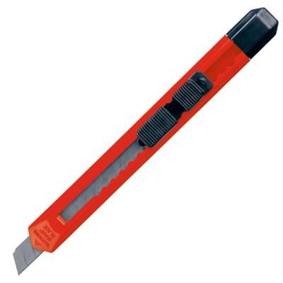 Branded Promotional SAN SALVADOR SMALL CUTTER KNIFE in Red Knife From Concept Incentives.