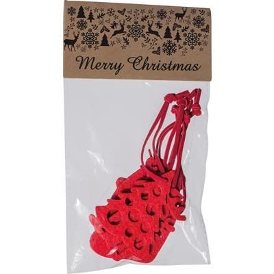 Branded Promotional 6-PIECE FELT-PENDANT TREE DECORATION Christmas Decoration From Concept Incentives.