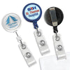 Branded Promotional CUSTOM ROUND MAXLABEL BADGE-REEL Pull Reel Pass Holder From Concept Incentives.