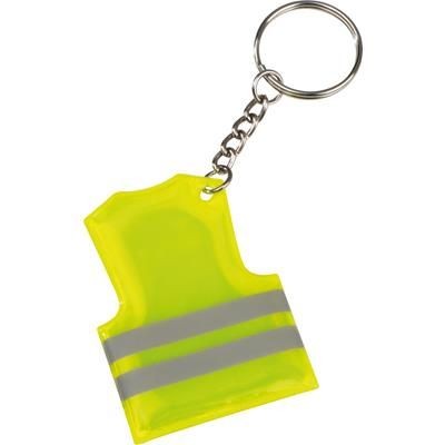 Branded Promotional KEYRING FOB in Safety Vest Shape Keyring From Concept Incentives.