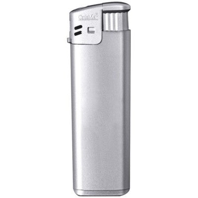 Branded Promotional ELECTRONIC REFILLABLE POCKET LIGHTER in Grey Lighter From Concept Incentives.