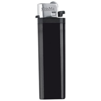 Branded Promotional DISPOSABLE POCKET LIGHTER in Black Lighter From Concept Incentives.