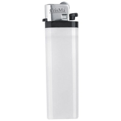Branded Promotional DISPOSABLE POCKET LIGHTER in White Lighter From Concept Incentives.