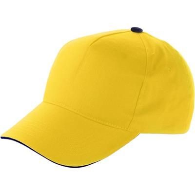 Branded Promotional ANFIELD BASEBALL CAP in Yellow Baseball Cap From Concept Incentives.