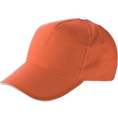 Branded Promotional ANFIELD BASEBALL CAP in Orange Baseball Cap From Concept Incentives.