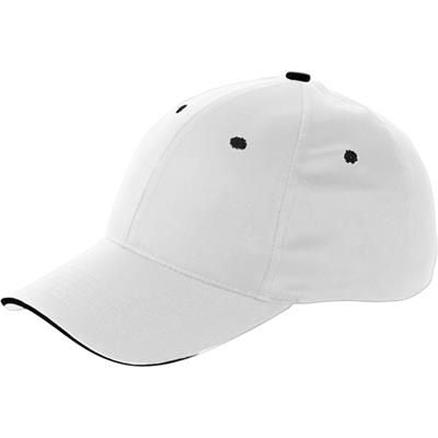 Branded Promotional HILLSBOROUGH BASEBALL CAP in White Baseball Cap From Concept Incentives.