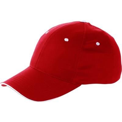 Branded Promotional HILLSBOROUGH BASEBALL CAP in Red Baseball Cap From Concept Incentives.