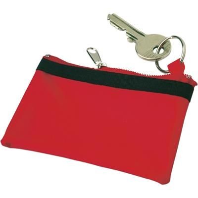 Branded Promotional KEY WALLET PURSE in Red Purse From Concept Incentives.