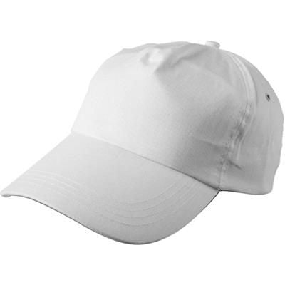 Branded Promotional PORTMAN BASEBALL CAP in White Baseball Cap From Concept Incentives.