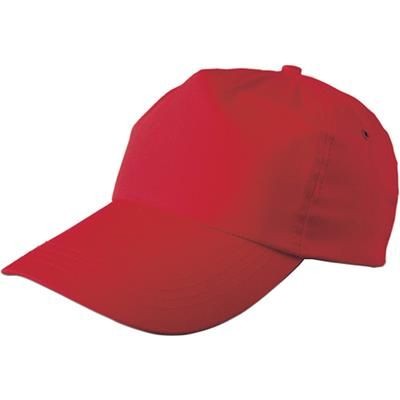 Branded Promotional PORTMAN BASEBALL CAP in Red Baseball Cap From Concept Incentives.