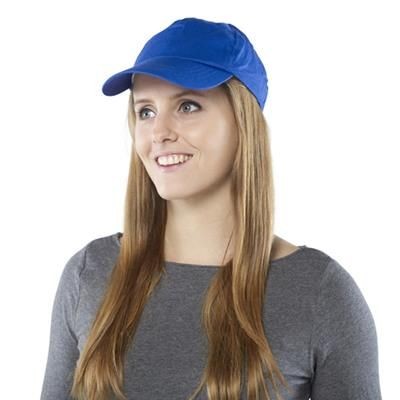 Branded Promotional PORTMAN BASEBALL CAP in Cobalt Blue Baseball Cap From Concept Incentives.