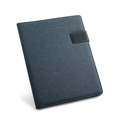 Branded Promotional A4 FOLDER Conference Folder in Navy Blue from Concept Incentives.