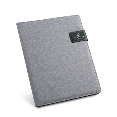 Branded Promotional A4 FOLDER Conference Folder in Grey from Concept Incentives.