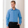 Branded Promotional RUSSELL COLLECTION MENS LONG SLEEVE POPLIN SHIRT Shirt From Concept Incentives.