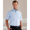 Branded Promotional RUSSELL COLLECTION MENS SHORT SLEEVE EASY CARE OXFORD SHIRT Shirt From Concept Incentives.