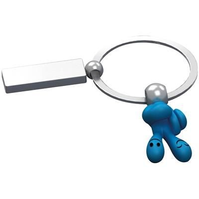 Branded Promotional SMILE HANDS KEYRING in Turquoise Keyring From Concept Incentives.