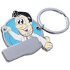 Branded Promotional MANIKIN KEYRING in Light Blue Keyring From Concept Incentives.