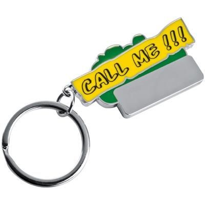 Branded Promotional CALL ME KEYRING in Green Keyring From Concept Incentives.