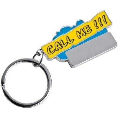 Branded Promotional CALL ME KEYRING in Light Blue Keyring From Concept Incentives.