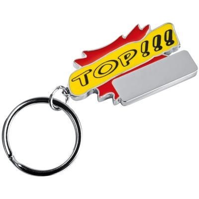 Branded Promotional TOP KEYRING in Red Keyring From Concept Incentives.