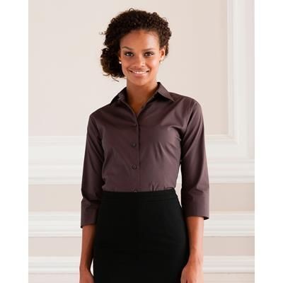 Branded Promotional RUSSELL COLLECTION LADIES EASY CARE FITTED SHIRT Shirt From Concept Incentives.