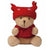 Branded Promotional CHRISTMAS PLUSH TEDDY BEAR with Red T-shirt & Christmas Hat Soft Toy From Concept Incentives.