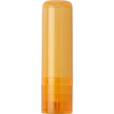 Branded Promotional LIP BALM TUBE in Translucent Orange Lip Balm From Concept Incentives.