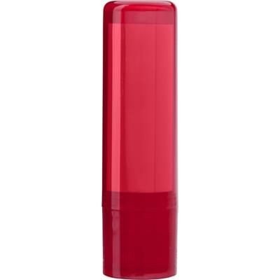 Branded Promotional LIP BALM TUBE in Translucent Red Lip Balm From Concept Incentives.