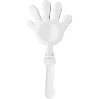 Branded Promotional PLASTIC HAND CLAPPER NOISEMAKER in White Noise Maker From Concept Incentives.
