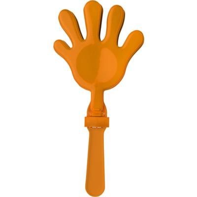 Branded Promotional PLASTIC HAND CLAPPER NOISEMAKER in Orange Noise Maker From Concept Incentives.